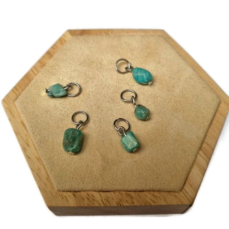 Handgemaakte Amazoniet charm bedelketting - Zilverkleur - Unisex