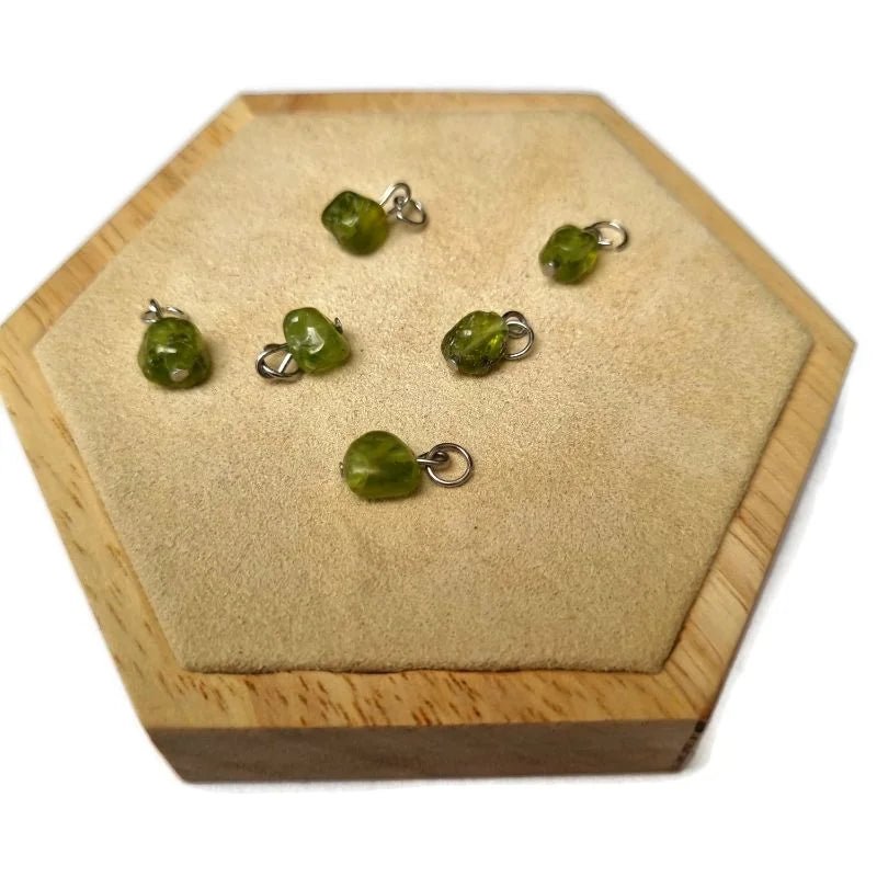 Olijfgroene Peridoot Bedeltje - Zilverkleur - Dames