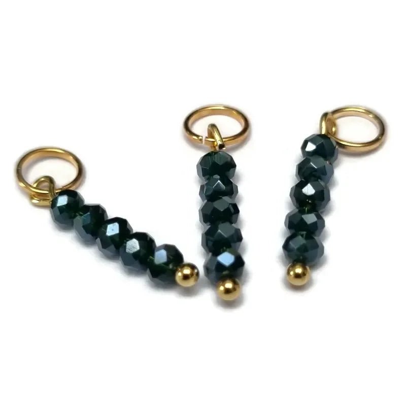 Diep Groen Kralen charm voor ketting - Zilverkleur - Unisex