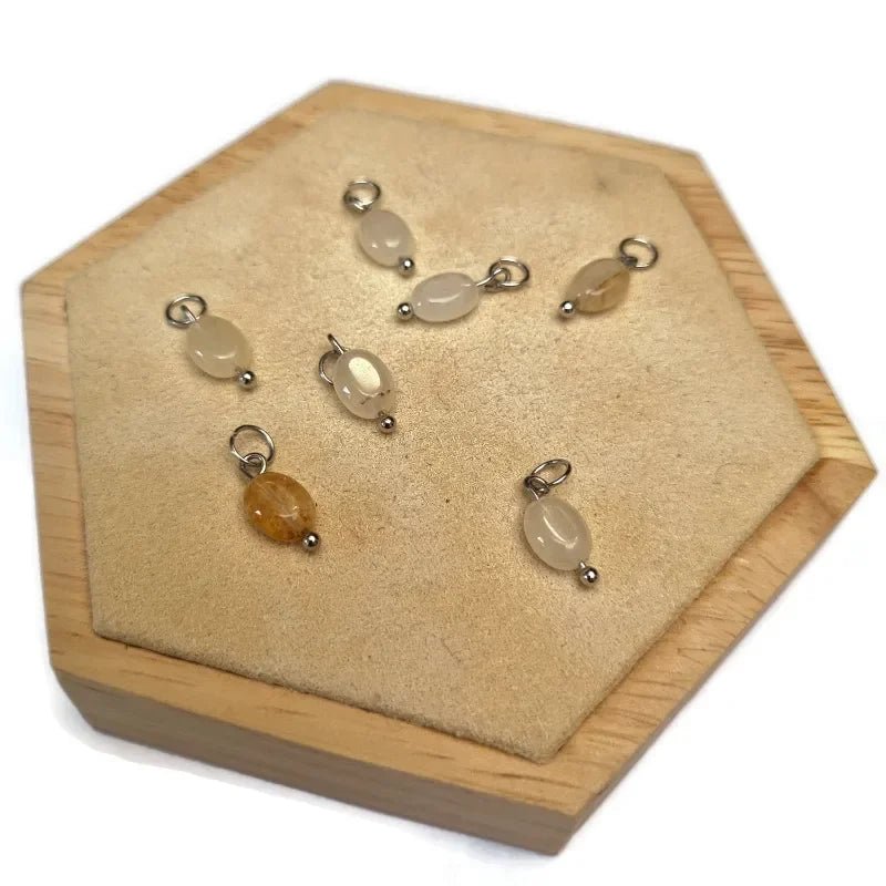 Natuur Bedeltje Kwarts Peachy White - Zilverkleur - Unisex