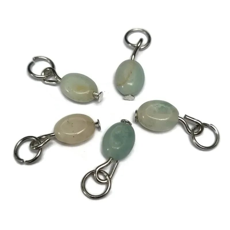 Chalcedoon Kwarts Natuursteen Bedeltje - Zilverkleur - Unisex