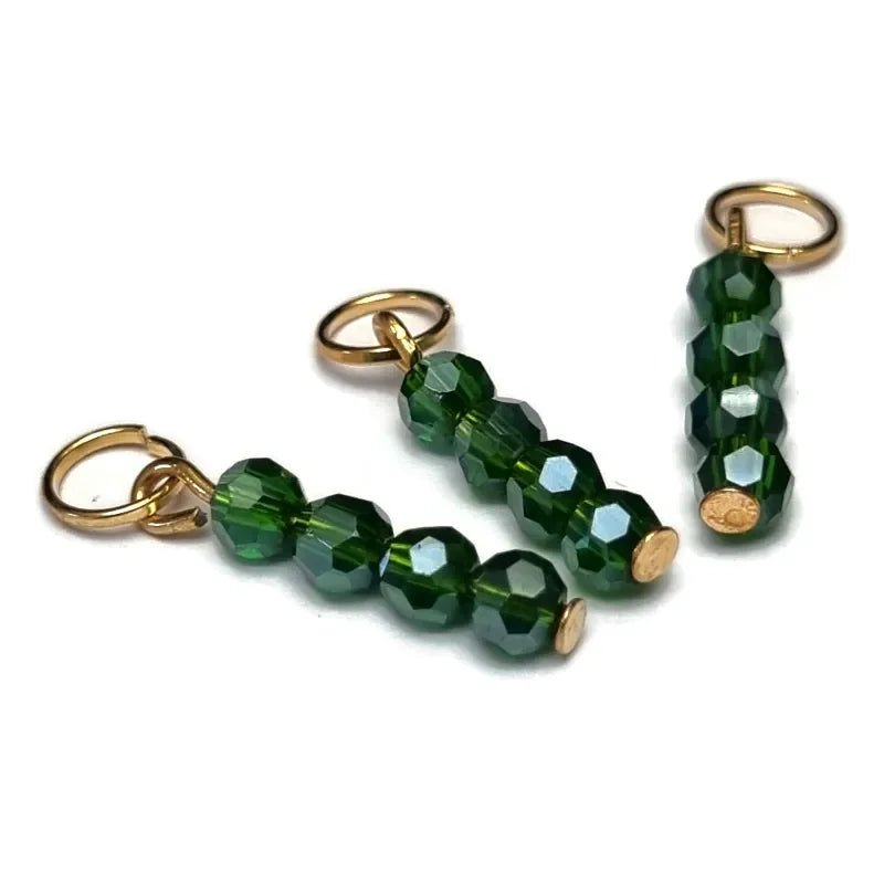 Kralen Bedeltje Fairway Groen bedelketting - Goudkleur / 4 kralen - Unisex