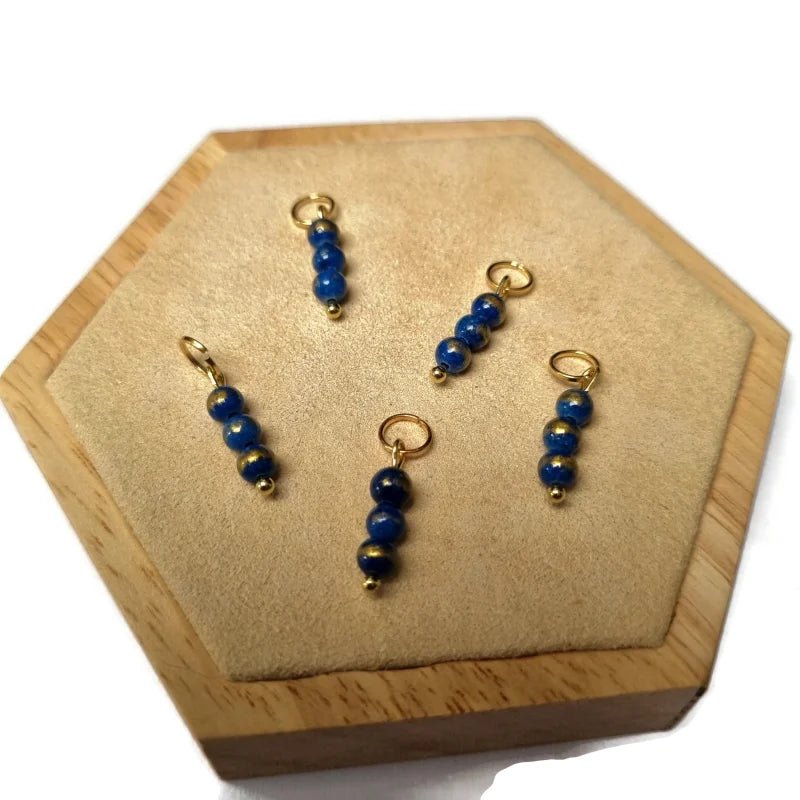 Kralen bedeltje calciet - Zilverkleur - Unisex