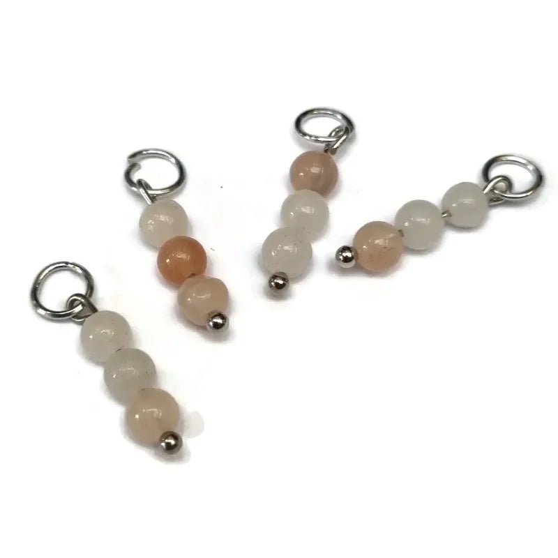 Kwarts Vanille Cream bedeltje - Zilverkleur - Unisex