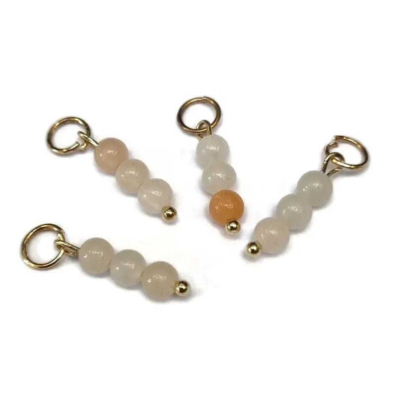 Kwarts Vanille Cream bedeltje - Zilverkleur - Unisex