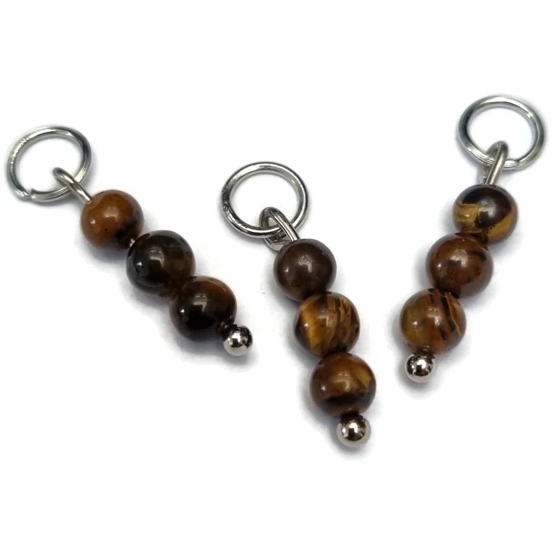 Mystieke Tijgeroog Bedeltjes - bedelketting - Zilverkleur - Unisex