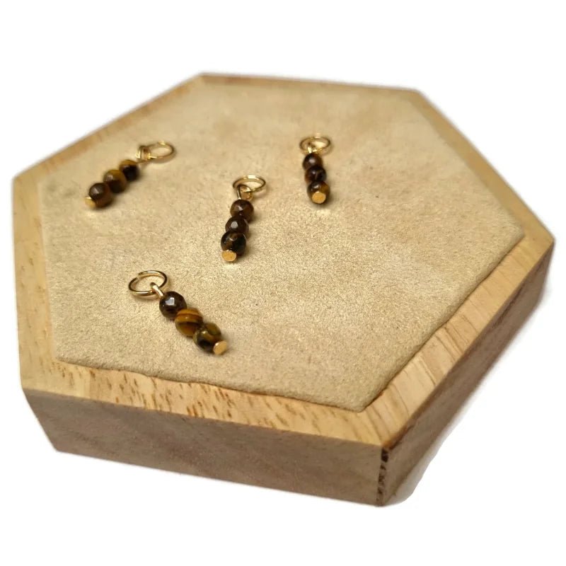 Tijgeroog bedeltjes Facet Geslepen - Zilverkleur - Unisex
