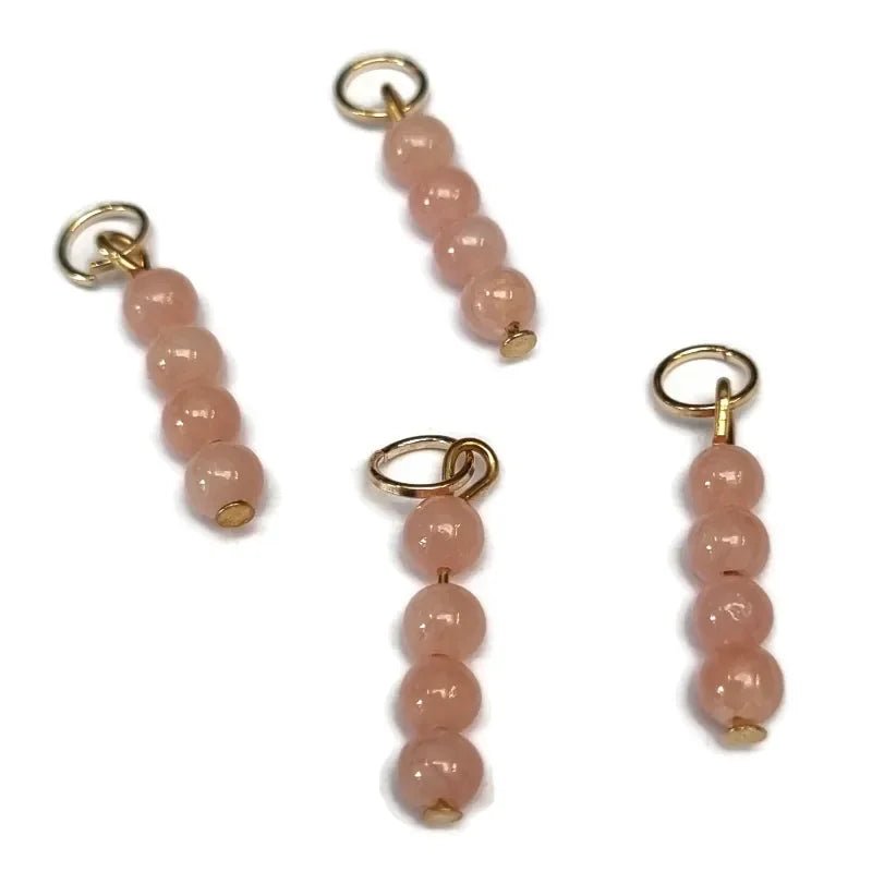 Rvs Marmeren Oorring bedeltje - 4 kraaltjes - Unisex