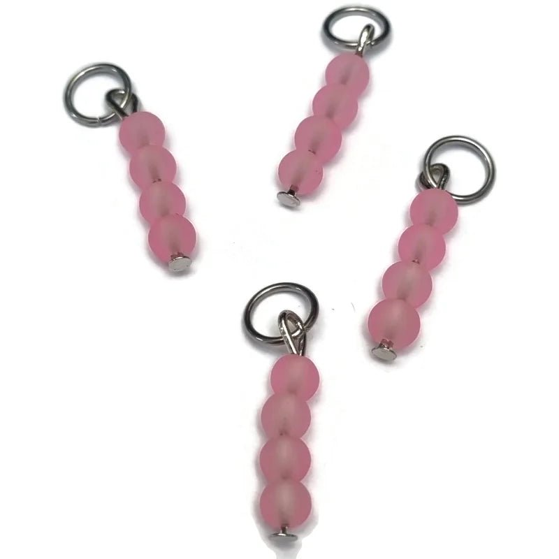 Mat Azalea Roze Bedeltje creool - Zilverkleur / 3 kraaltjes - Dames
