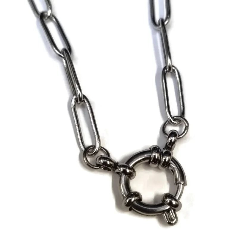 Zilveren Stainless Steel Bedelketting - 50cm - Unisex