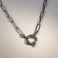 Zilveren Stainless Steel Bedelketting - 50cm - Unisex