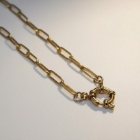 Gouden Stainless Steel Bedelketting - 45cm - Unisex