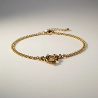 Ketting &acirc;&euro;&ldquo; Staal Bedelketting Gourmetschakel Goudkleurig (3mm) - 45cm - Heren