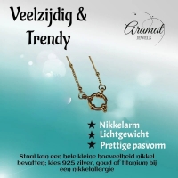 Ketting &acirc;&euro;&ldquo; Staal Bedelketting Bolletjes Schakel Goudkleurig (2mm) - 50cm - Unisex