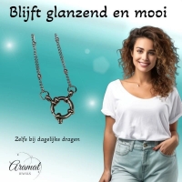 Ketting &acirc;&euro;&ldquo; Staal Bedelketting Bolletjes Schakel Zilverkleurig (2mm) - 45cm - Unise