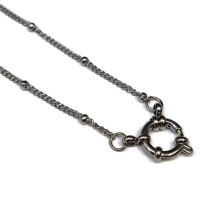 Ketting &acirc;&euro;&ldquo; Staal Bedelketting Bolletjes Schakel Zilverkleurig (2mm) - 45cm - Unise