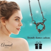 Ketting &acirc;&euro;&ldquo; Staal Bedelketting Bolletjes Schakel Zilverkleurig (2mm) - 45cm - Unise