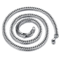 RVS Curb Chain Ketting Zilverkleur - Stoere Schakelketting - 60cm / 6mm - Heren