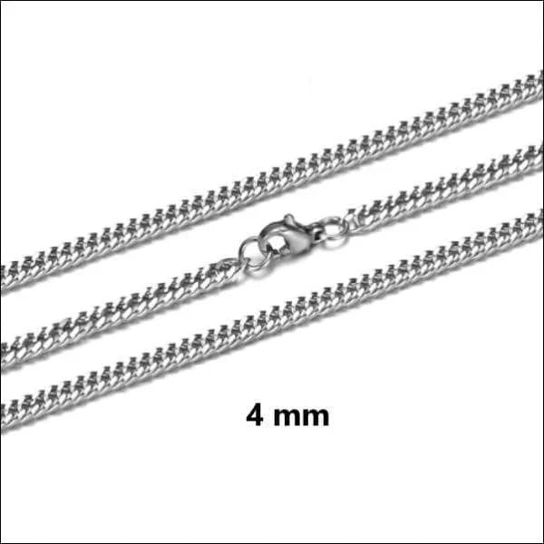 RVS Curb Chain Ketting Zilverkleur - Stoere Schakelketting - 60cm / 6.5mm - Heren