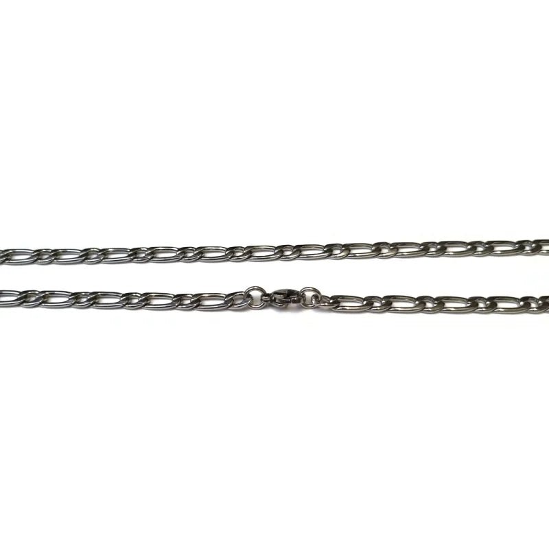 Zilverkleurige Figaro Ketting Staal - 75cm / 4.5mm - Heren