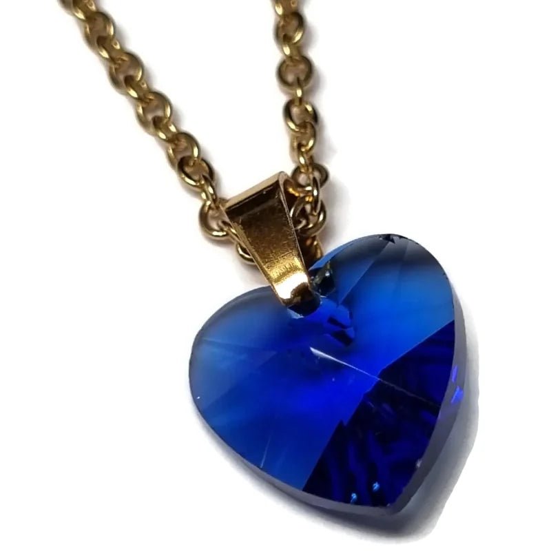 Romantische Stalen Ketting met kristallen hartje - Transparant - Dames