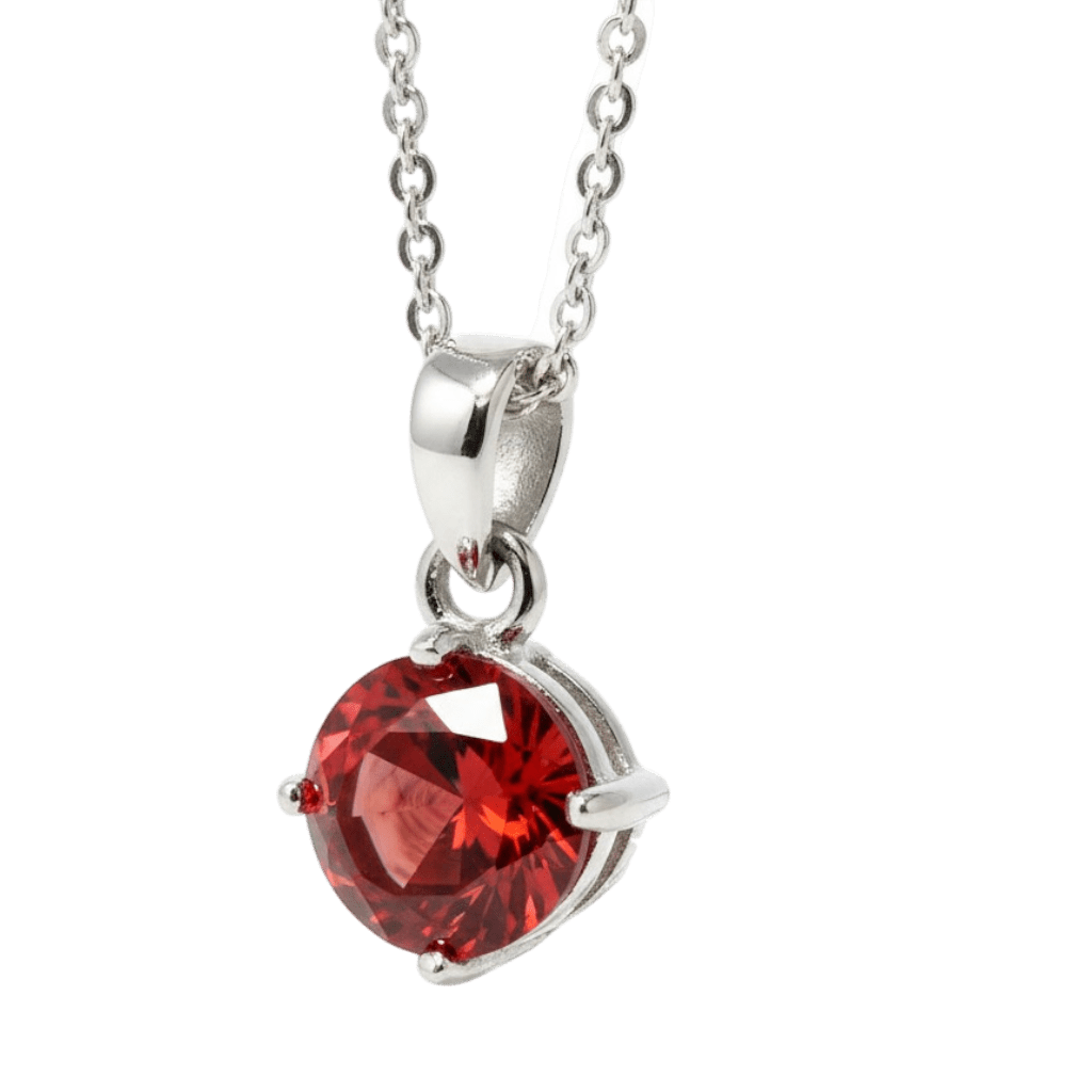 Elegante Rvs Zirkonia Hanger - Rood - Dames