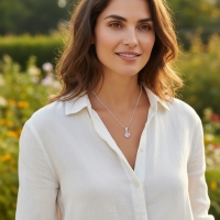 Elegante Rvs Zirkonia Hanger - Rood - Dames