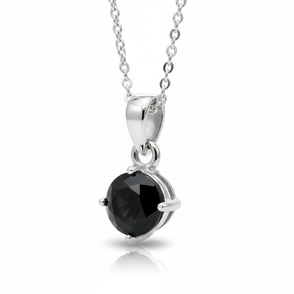 Elegante Rvs Zirkonia Hanger - Zwart - Dames