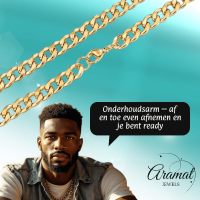RVS Gourmet Ketting Goudkleurig staal - 4mm / 60cm - Heren