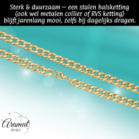 RVS Gourmet Ketting Goudkleurig staal - 8mm / 55cm - Heren