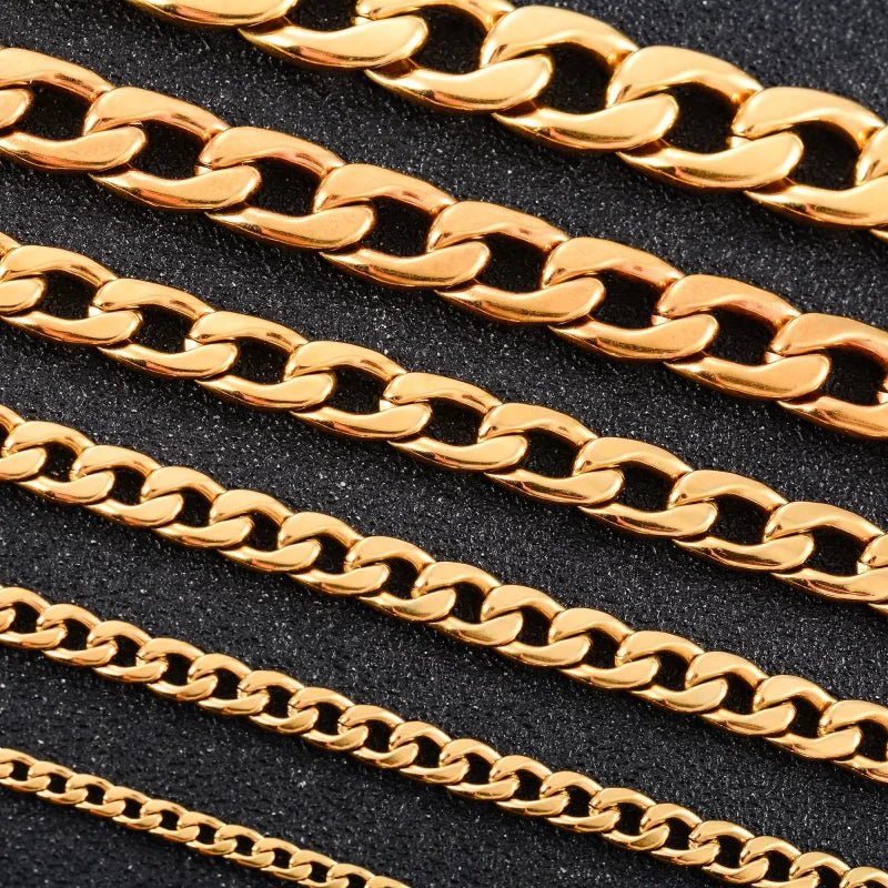 RVS Gourmet Ketting Goudkleurig staal - 8mm / 55cm - Heren