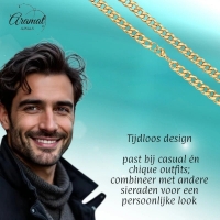 RVS Gourmet Ketting Goudkleurig staal - 3mm / 50cm - Heren