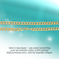 RVS Gourmet Ketting Goudkleurig staal - 3mm / 50cm - Heren