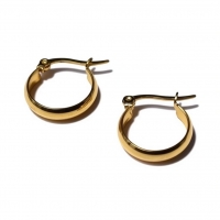 Gladde Hoops RVS &acirc;&euro;&ldquo; Goudkleurige Oorbellen (16, 20 en 25 mm) - 20mm -