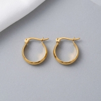 Gladde Hoops RVS &acirc;&euro;&ldquo; Goudkleurige Oorbellen (16, 20 en 25 mm) - 20mm -