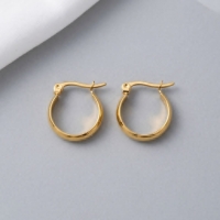 Gladde Hoops RVS &acirc;&euro;&ldquo; Goudkleurige Oorbellen (16, 20 en 25 mm) - 25mm -