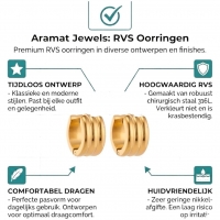 Creolen &acirc;&euro;&ldquo; RVS Goudkleur met Twee Strepen (13mm of 20mm) - 20mm -