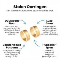 Creolen &acirc;&euro;&ldquo; RVS Goudkleur met Opstaande Rand (13mm of 20mm) - 20mm -