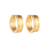 Creolen &acirc;&euro;&ldquo; RVS Goudkleur met Opstaande Rand (13mm of 20mm) - 20mm -