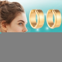 Creolen &acirc;&euro;&ldquo; RVS Goudkleur met Opstaande Rand (13mm of 20mm) - 20mm -