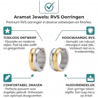 RVS oorringen - Bicolor Staal - Glanzend - 20mm -