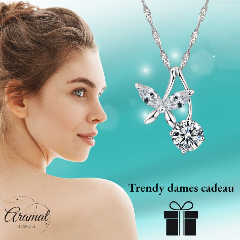 zilveren Vlinder Ketting dames - Dames