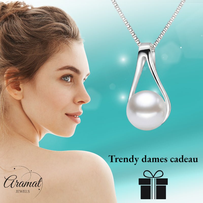 Zilveren Parel Ketting dames - Dames