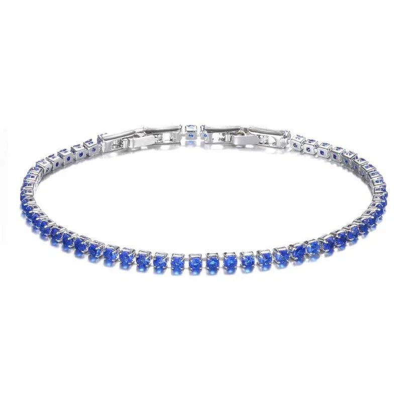 Zilveren Tennisarmband Met Zirkonia - Licht groen - Dames