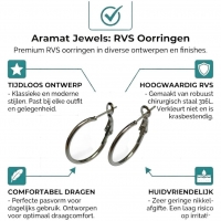 Oorringen &acirc;&euro;&ldquo; Klassieke Basic Hoepel Creolen RVS Zilverkleur (Diverse Maten) - 30mm