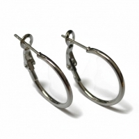 Oorringen &acirc;&euro;&ldquo; Klassieke Basic Hoepel Creolen RVS Zilverkleur (Diverse Maten) - 40mm