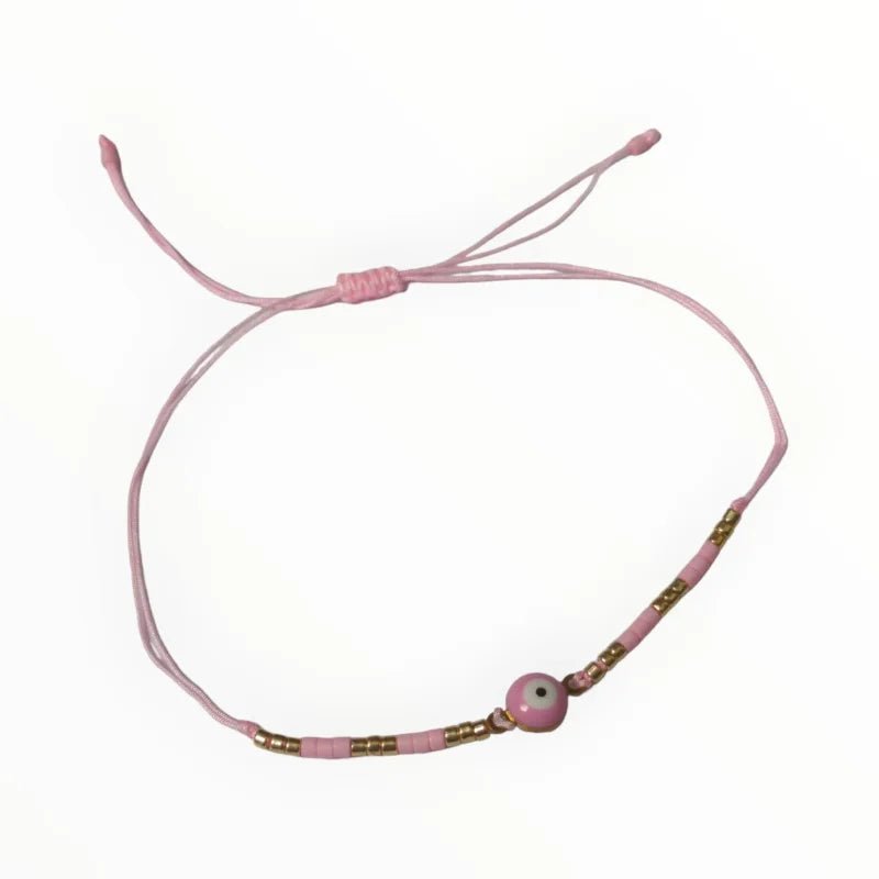 Verstelbare Armband Met Boze Oog Steen