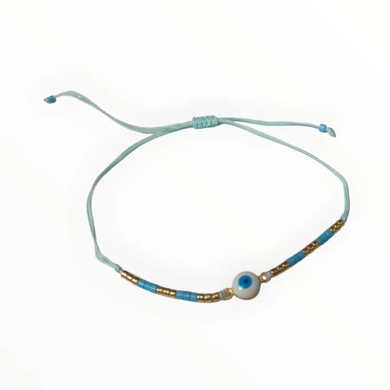 Verstelbare Armband Met Boze Oog Steen