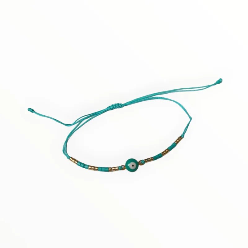 Verstelbare Armband Met Boze Oog Steen