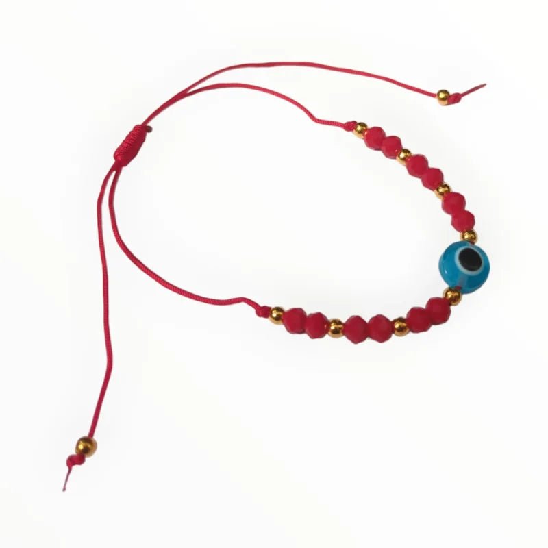Verstelbare touw armbandje boze oog